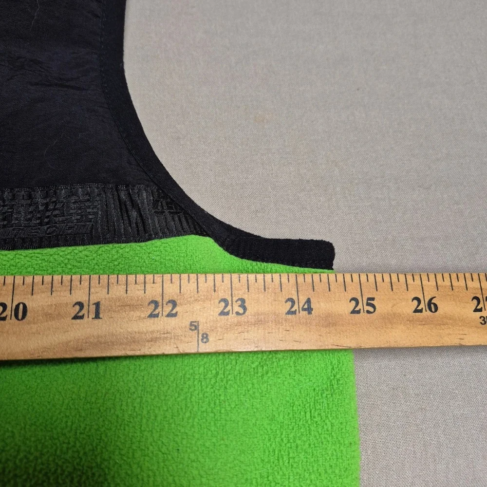 Competition Tech Mens Fleece Vest Neon Green Black Colorblock Full Zip Large